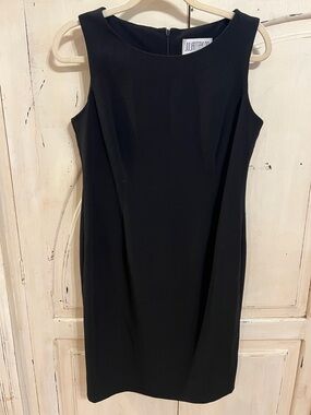 Julian Taylor Black Sheath Dress 10P Petite | Sleeveless Work Office Classic